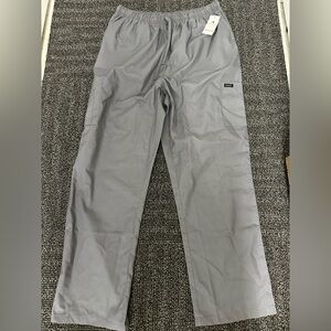 NWT Dagacci Gray Scrub Pants Stretchy Drawstring 2XL